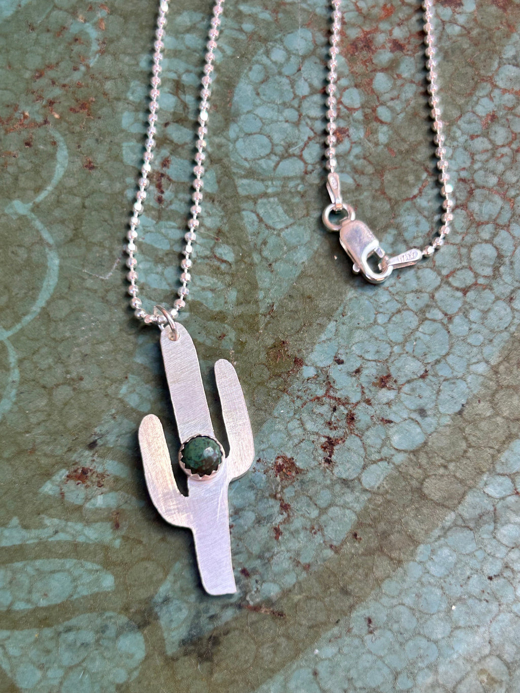 Turquoise Cactus Necklace-0
