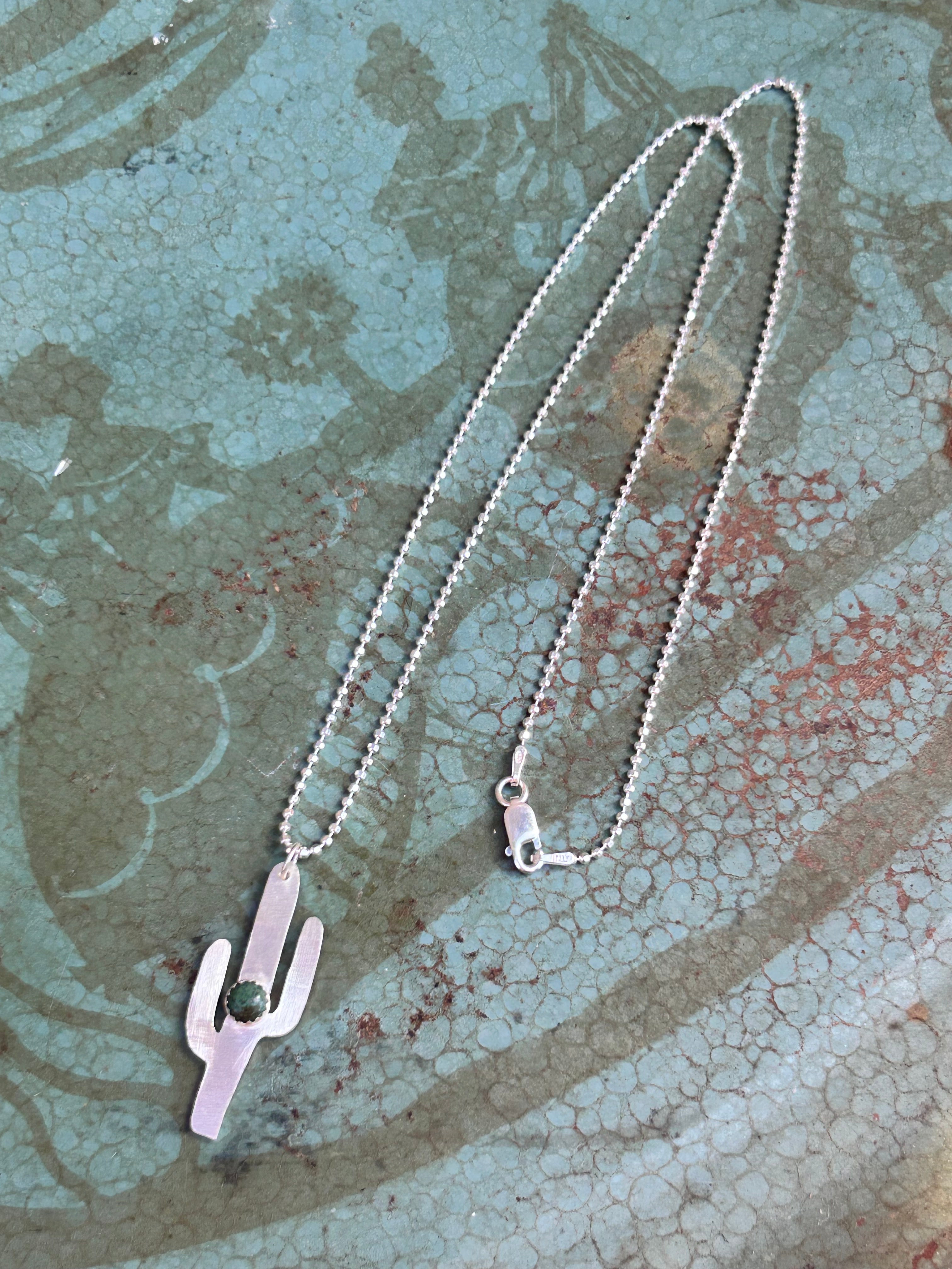 Turquoise Cactus Necklace-2