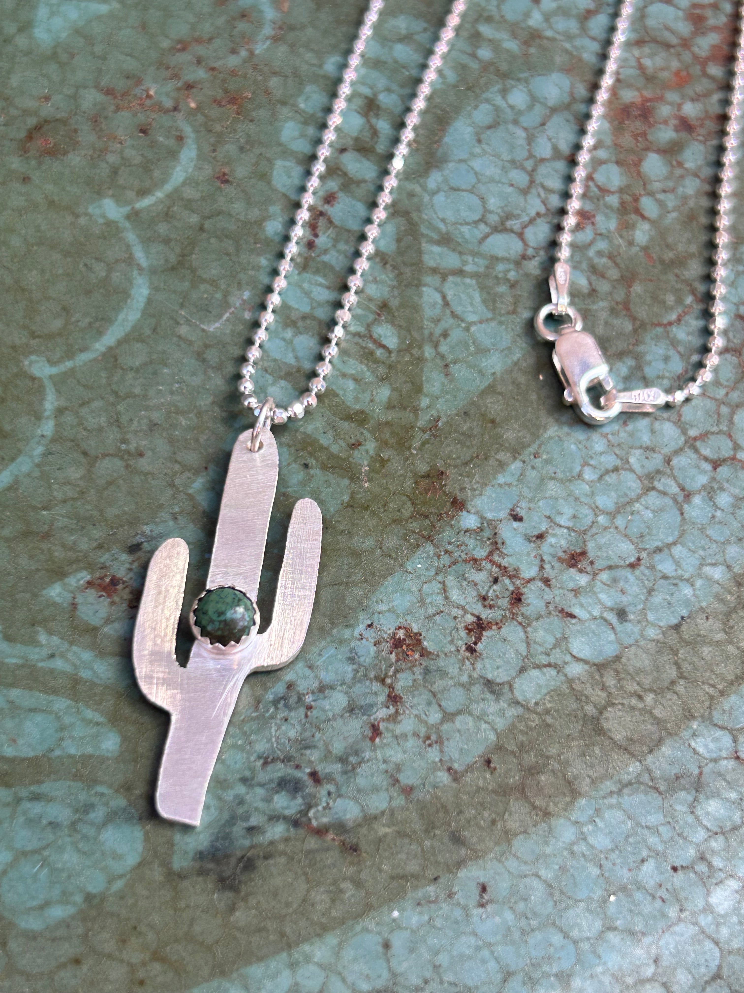Turquoise Cactus Necklace-1