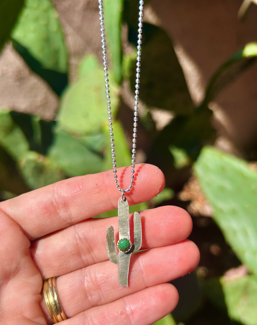 Turquoise Cactus Necklace-3